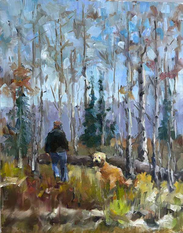 Walking the Dog in the Late Fall by Olga Hegner, Image 1.