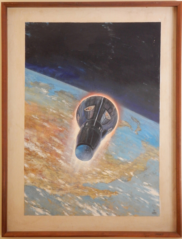 Gemini Capsule Re-Entry by George Mathis