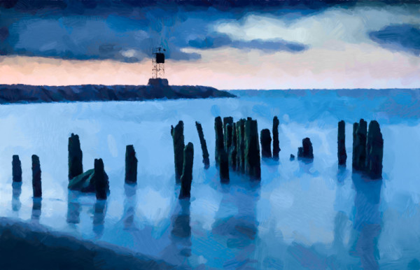 Shinnecock Inlet, Winter Morning by Michael Donnelly