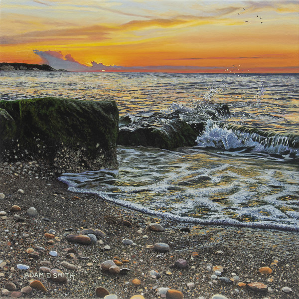 Cedar Beach Sunset at Low Tide by Adam D. Smith