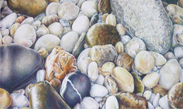 Wading River Rocks by Eileen Baumeister McIntyre