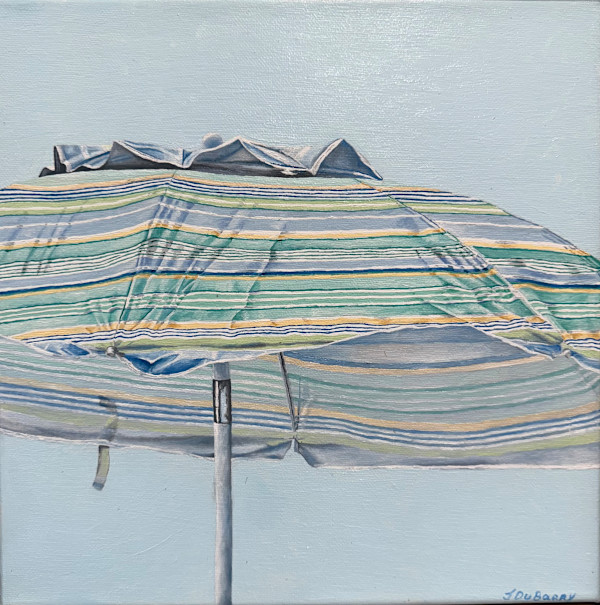 Aqua Umbrella # 1, August 14th by Jacqueline DuBarry