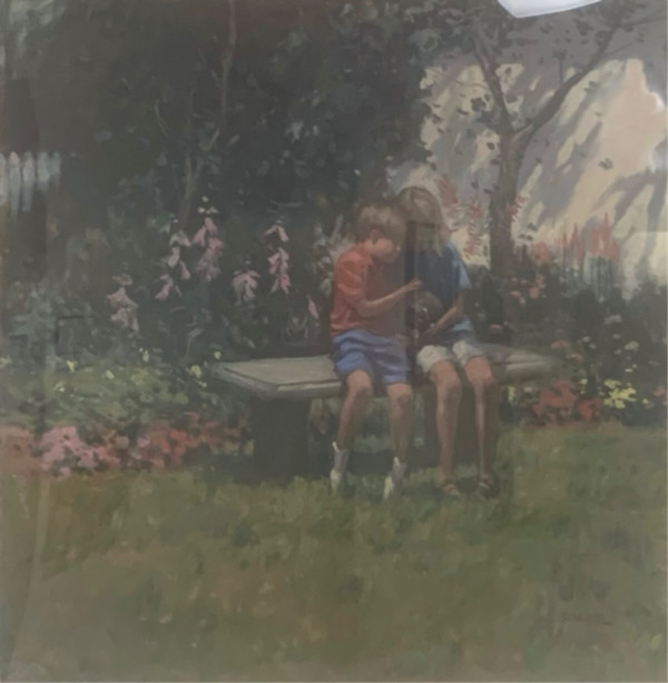 Kids on a Bench by Phil Starke