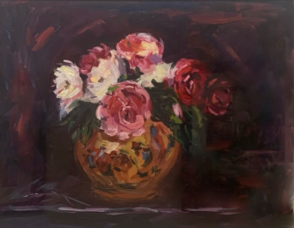 Still Life, Pretty Pink Peonies by Paula Jones