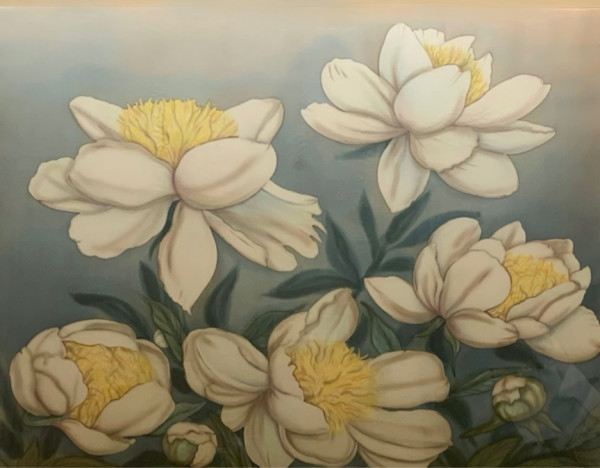 Windblown Peonies by Diane Lawrence