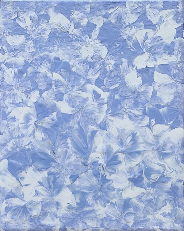 8 x 10 Periwinkle Blue White by Wilmington Art Gallery