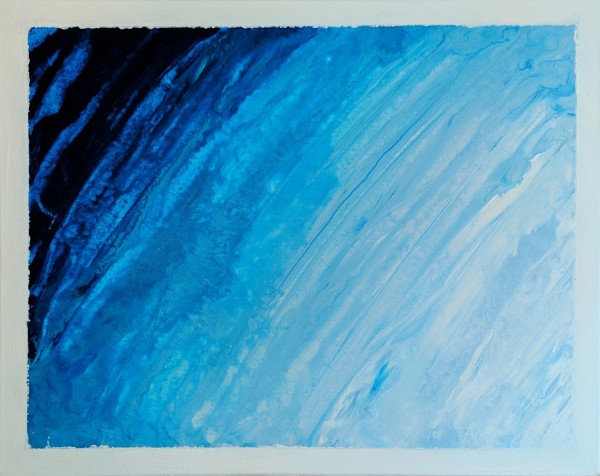 'Azul Rica' Acrylic Ocean Scene / Beach Scene / Abstract by Wilmington Art Gallery