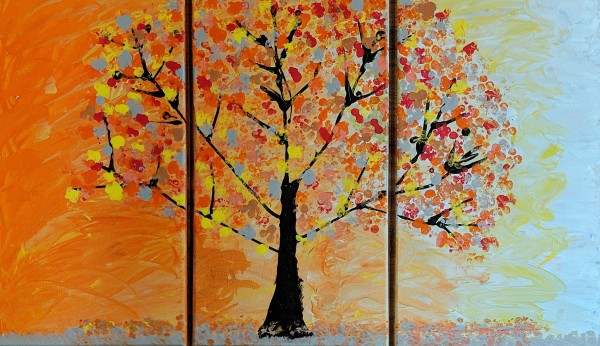 'Autumn Trio' Triptych by Wilmington Art Gallery