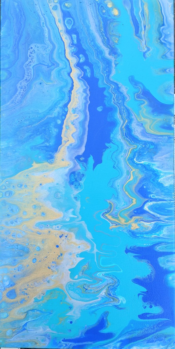 'Moving Waters' Acrylic Abstract Painting by Wilmington Art Gallery