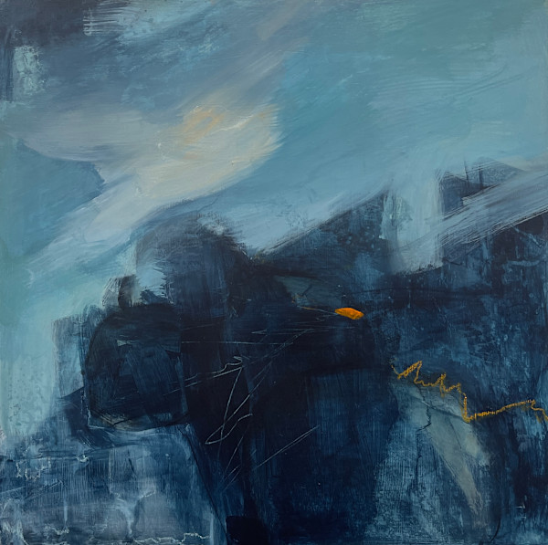 Blue abstract VI by Kelly Dillard