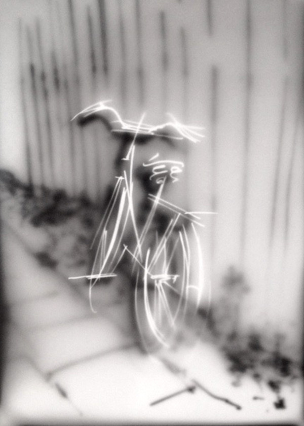 On Your Bike (grey) by Helen Dennis Studio
