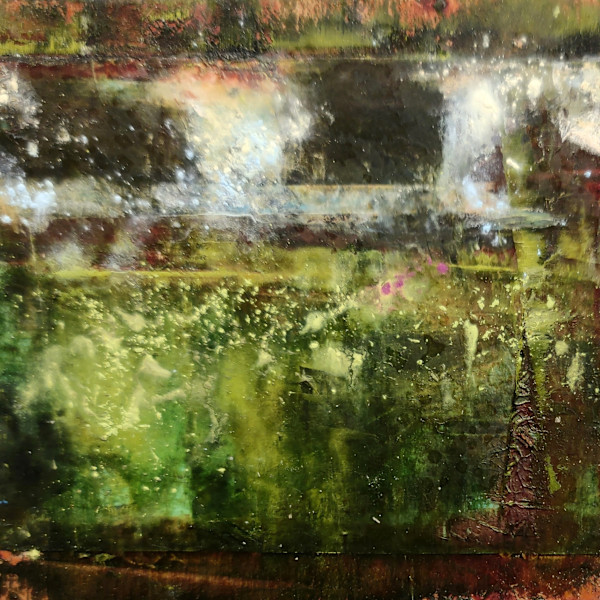 GREEN FIELD WITH DARK CLOUDS by Mary Mendla, Image 1.