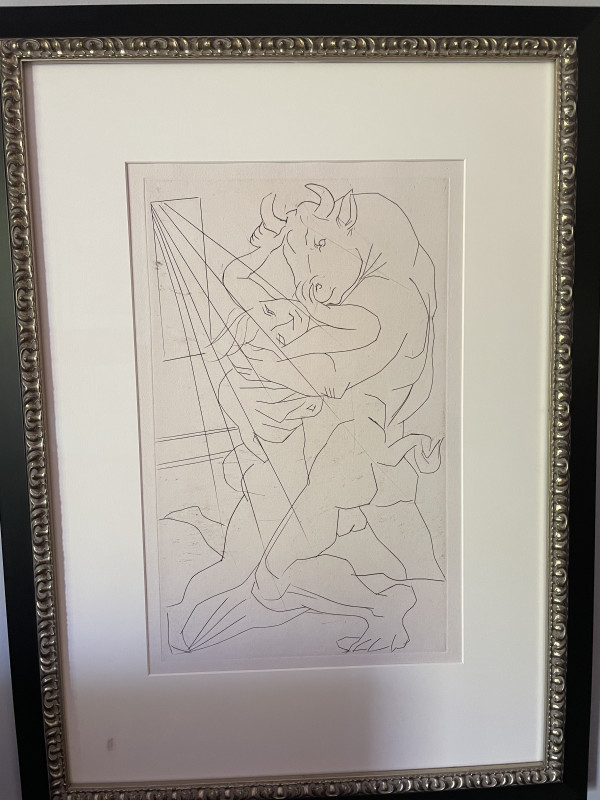 Minotaure Embrassant une Femme / Minotaur Embracing a Female by Pablo Picasso