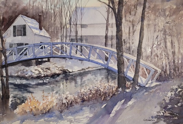 Somerville Bridge Winter by Rick Osann Art
