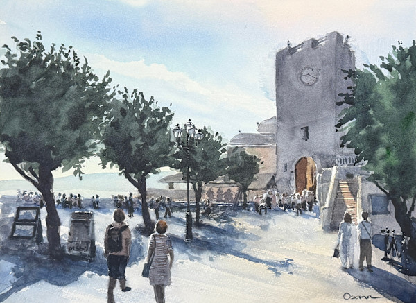 Afternoon in the Piazza by Rick Osann Art, Image 1.
