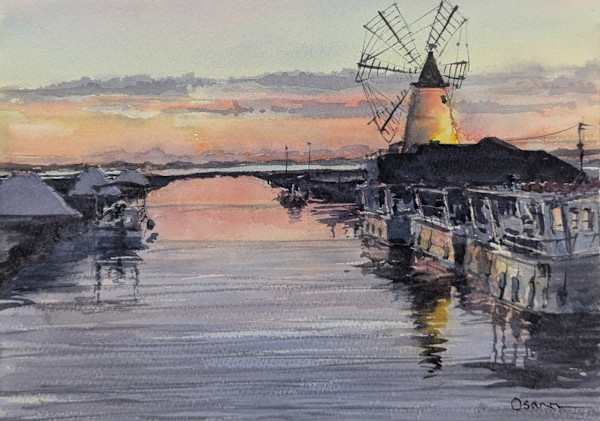 Marsala Salt Flats by Rick Osann Art