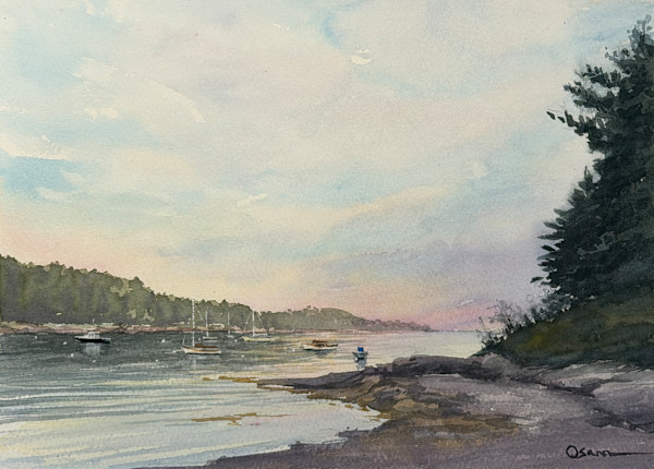 Northeast Harbor Sunset by Rick Osann Art