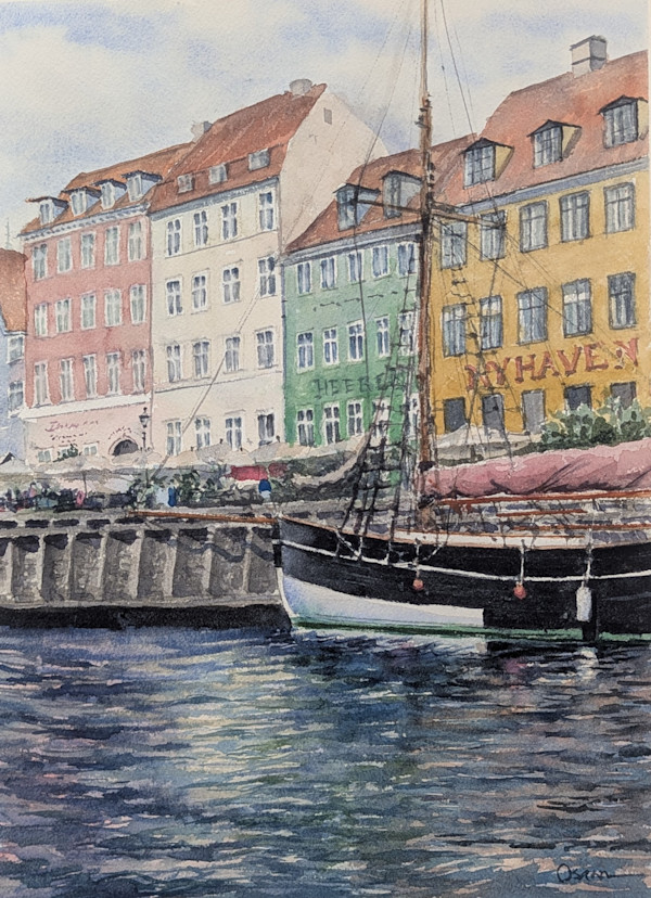 Nyhaven Harbor Copenhagen by Rick Osann Art