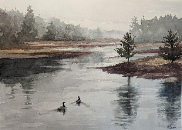 Geese in the Fog by Rick Osann Art, Image 1.