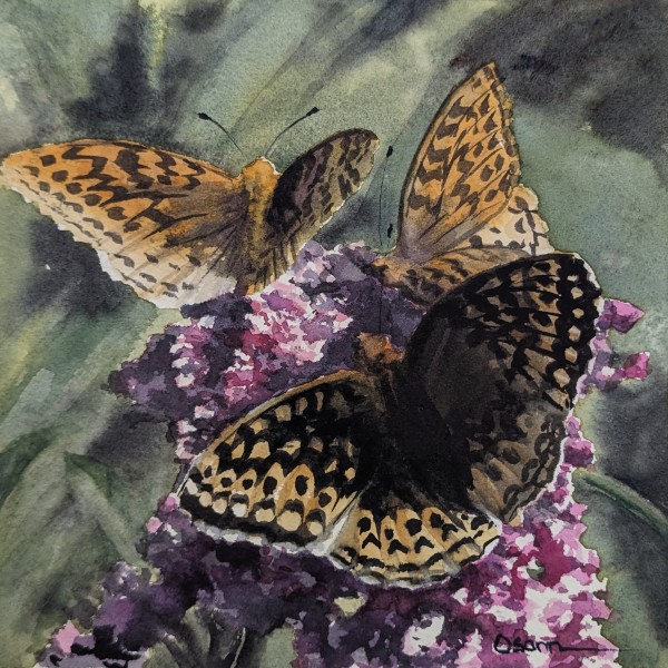 Butterflies in the Garden by Rick Osann Art