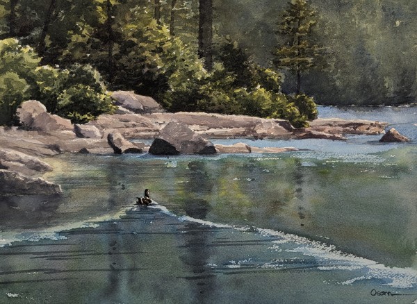 Swimming to Shore by Rick Osann Art