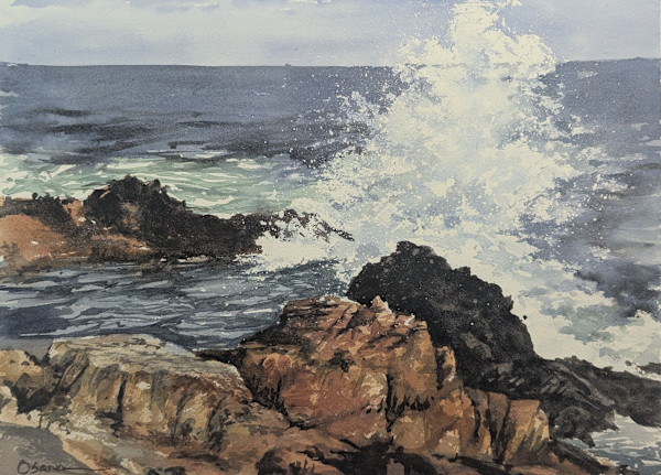 Rocks and Waves by Rick Osann Art