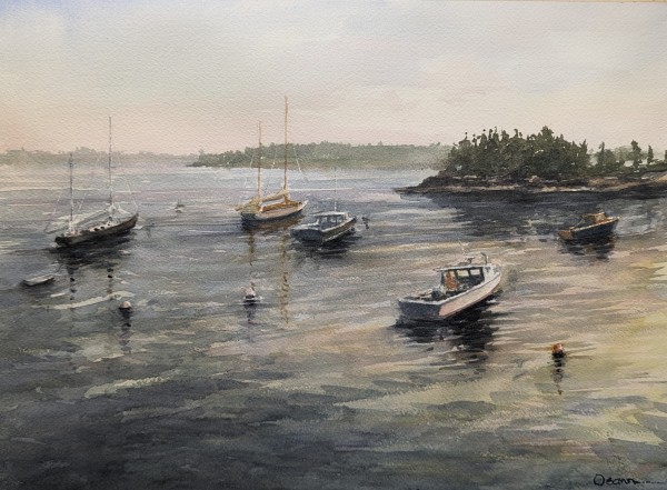 Seal Harbor Sunset by Rick Osann Art