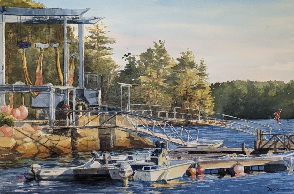 Boatyard at Sunset by Rick Osann Art