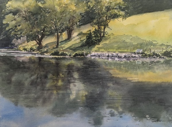 The Bench Across the Pond by Rick Osann Art