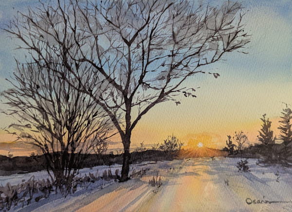 Winter Sunrise by Rick Osann Art