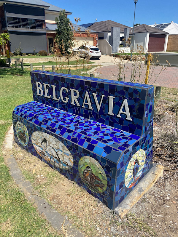Belgravia Estates Mosaics - Entry Statement Seat by Nathan Hopkins
