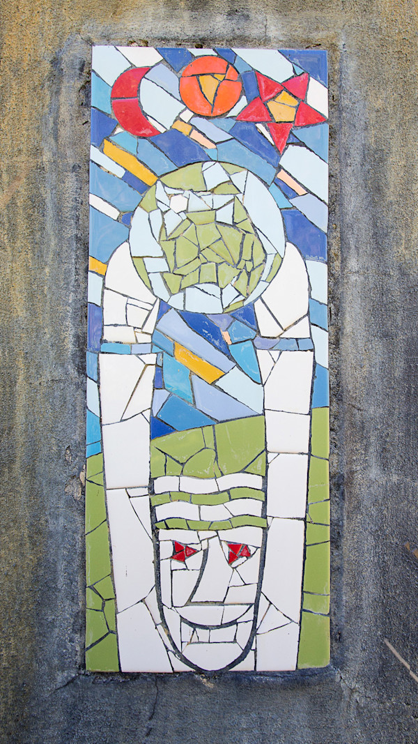 Belgravia Estates Mosaics on Daly St Bridge (a work of 32 individual mosaics) by Nathan Hopkins
