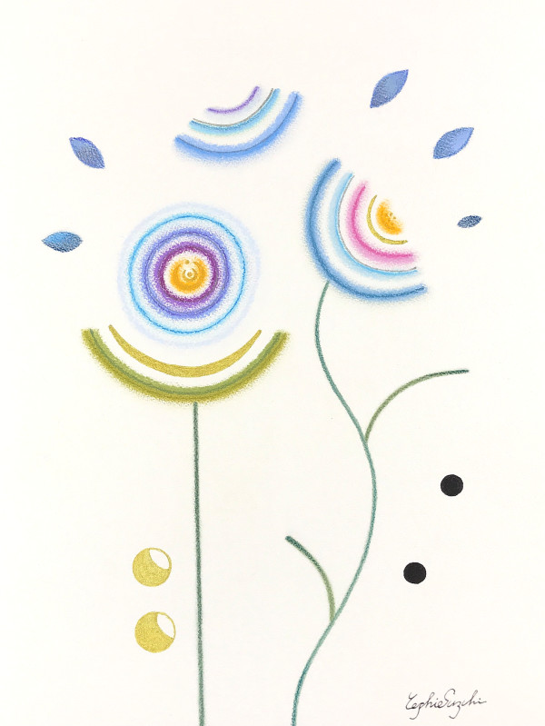 Blue flowers by Yoshie Suzuki