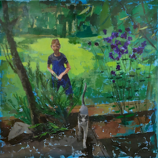 Boy with a Cat by Amy Scherer, Image 1.