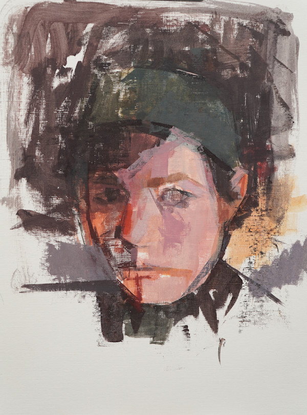 EB w Headband Painted Sketch by Amy Scherer, Image 17.