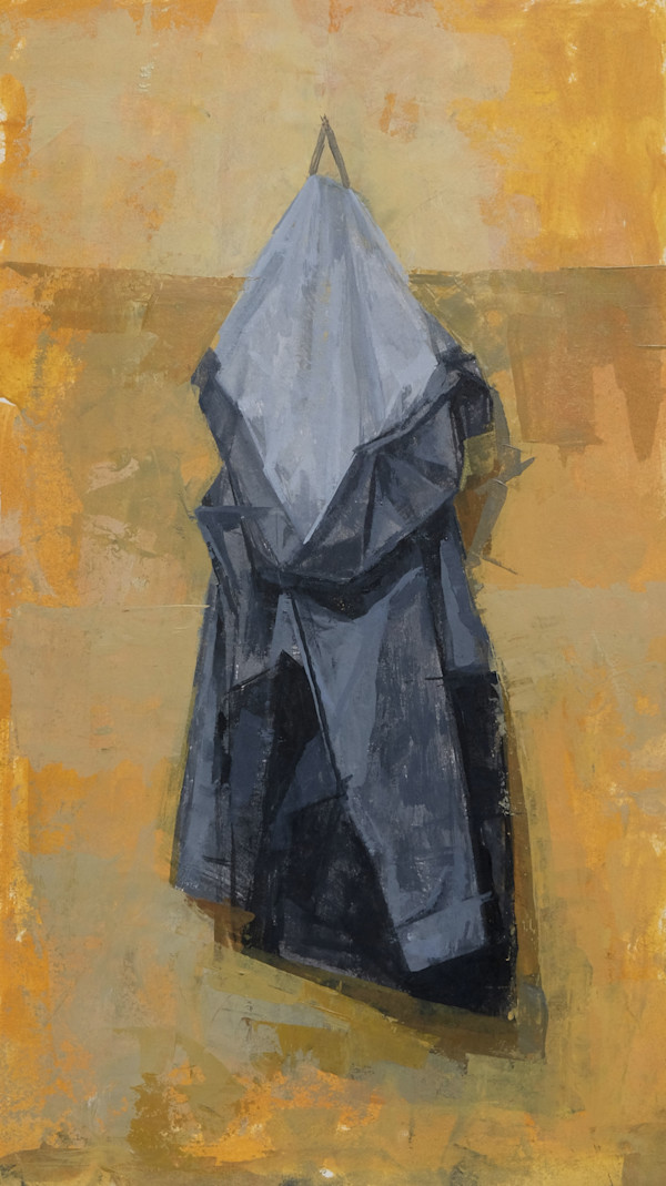 Raincoat with Yellow Background by Amy Scherer