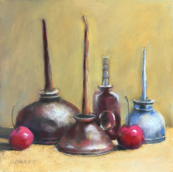 Three, Two, One (Oil cans) by Judy Albright