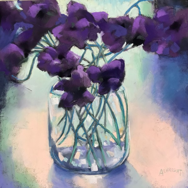 Tender Violets Greet the Day by Judy Albright