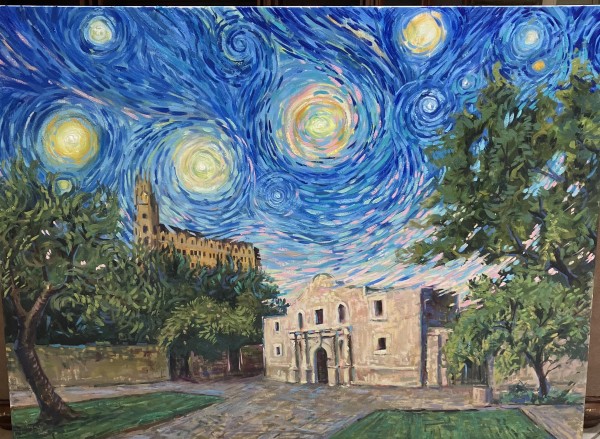 Alamo ala Van Gogh by Robert J Wilkens