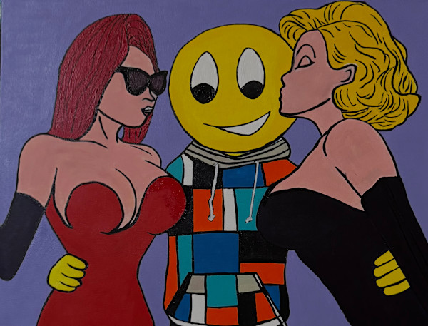 Flanked by Legends | Smiley's Hollywood Smooch by Matt Smiley