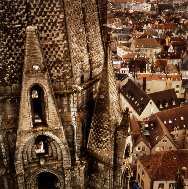Rooftops, Chartres Cathedral by Hugh Martin