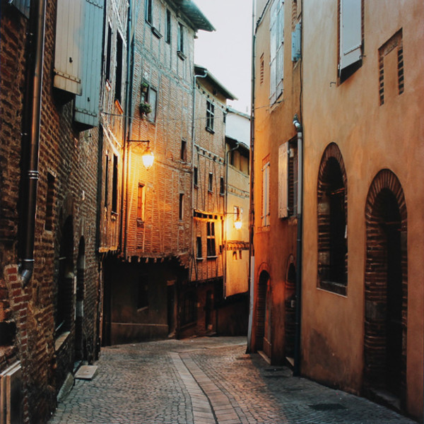Street At Dawn, Albi by Hugh Martin