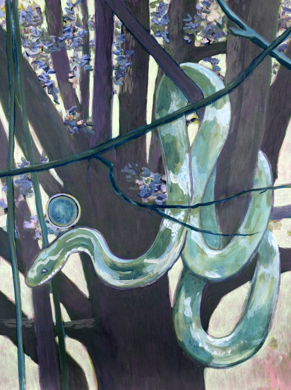 The tree and the snake, and the sky, and this paper, this paint by Chris Pavlik