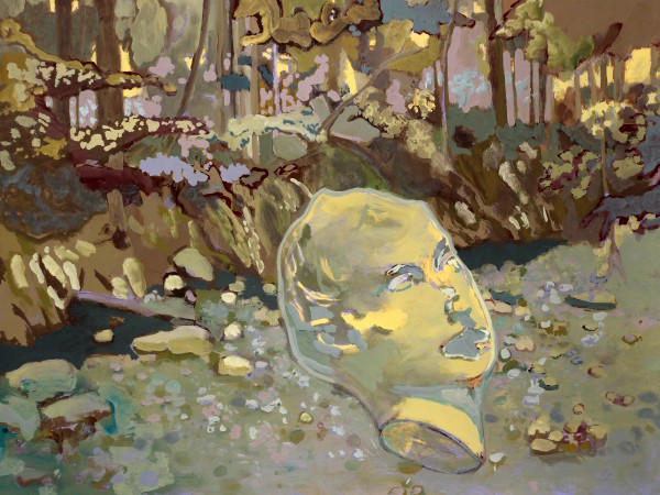 The head of Eros down by the creek by Chris Pavlik