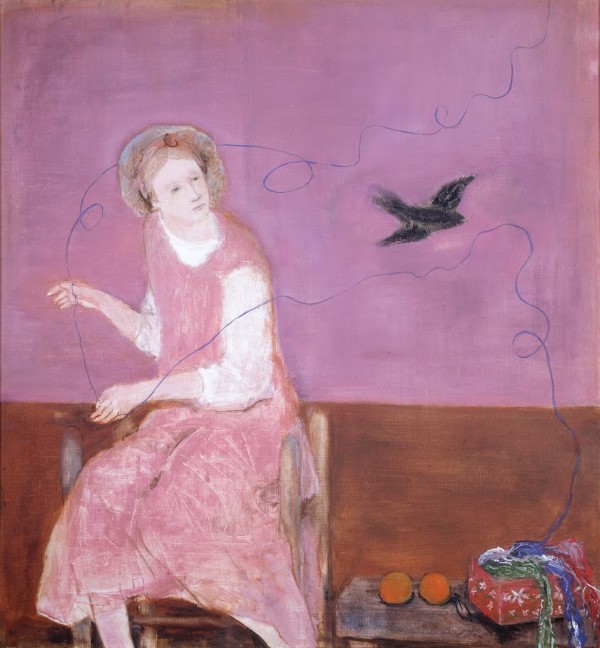 Young Girl with Flying Bird by Lyanne Malamed