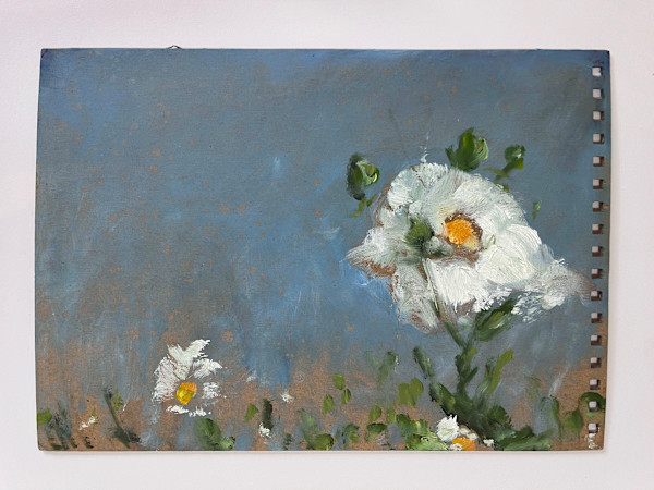 Blue Sky Matilijas by Lois Keller