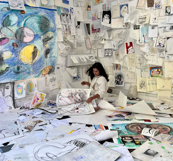 Out of the Sketchbook Installation by Lois Keller