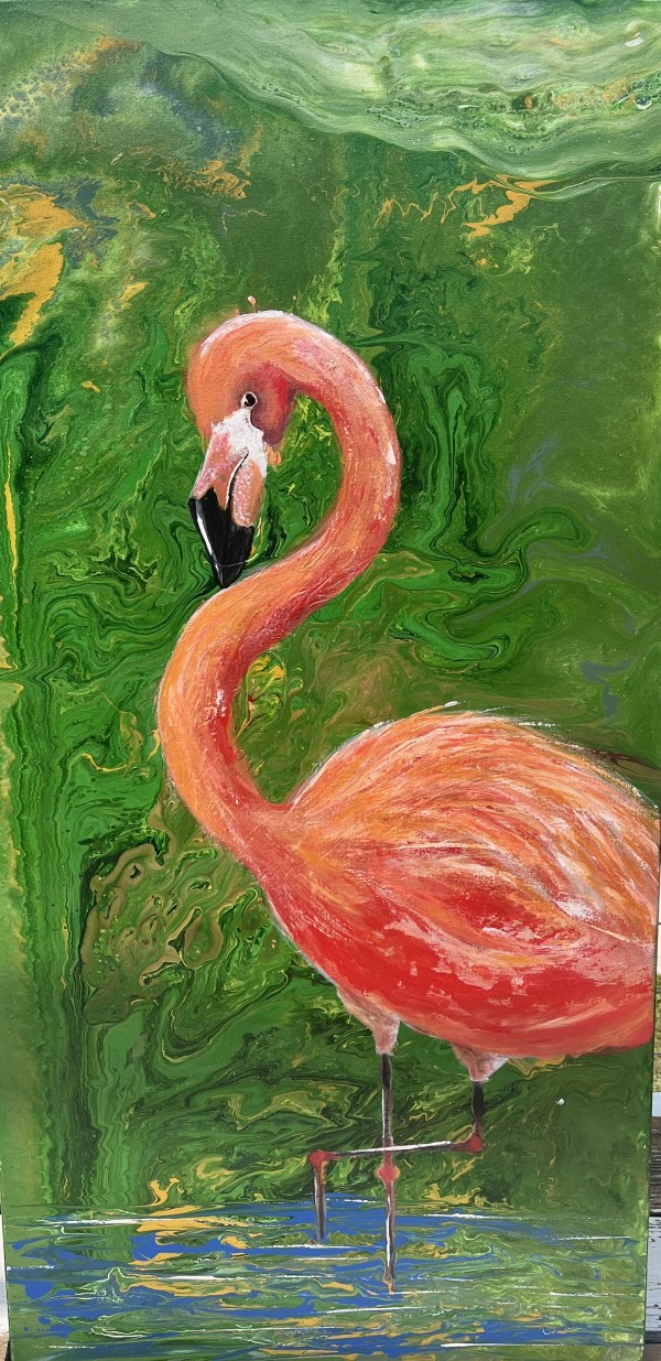 Flamingo, Lagoon Wader by Linda Cannup