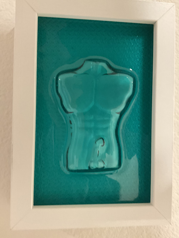 Nude Male Torso (Aqua) by Richard Glenn