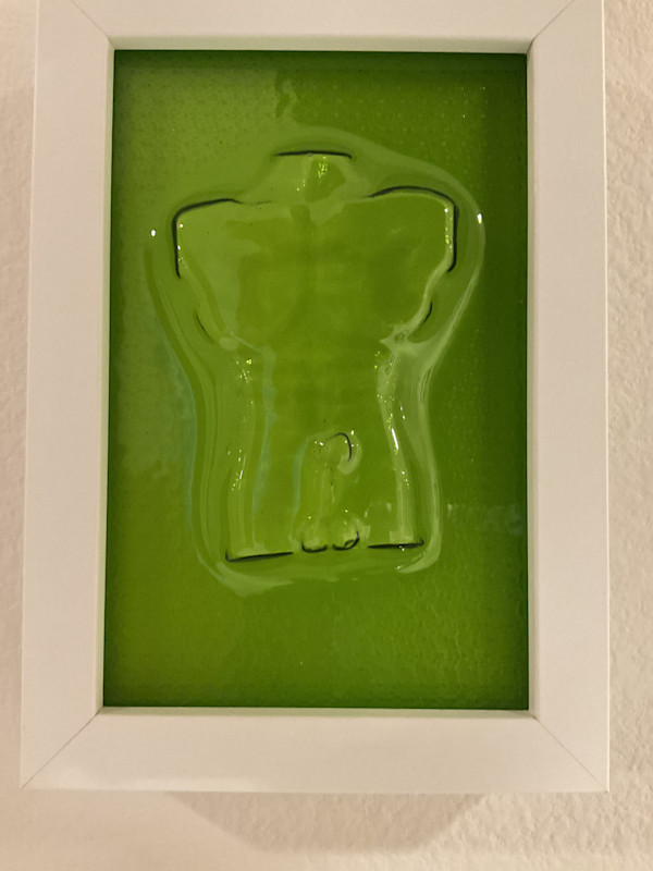 Nude Male Torso (Green) by Richard Glenn